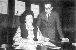 Estelle Axton with her brother Jim Stewart