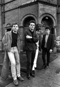 The Smiths outside the Salford Lads Club