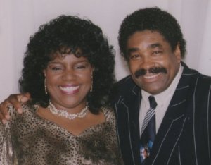 Gloria didn't know how to tell George (off of George McCrae) that most of his eyebrows had fallen onto his top lip
