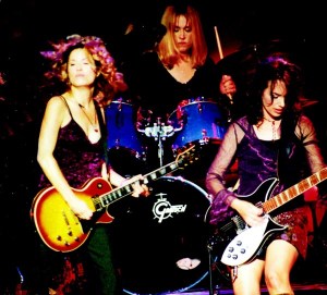 This was probably the smallest stage the girls had ever played on, particularly as there was only room for three of them