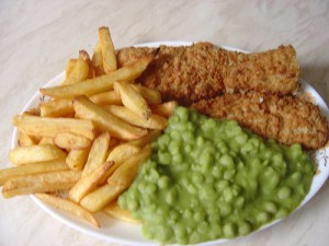 Imagine that Battered Koi, Large Chips and Mushy Peas ...... mmmmmmmm :-)