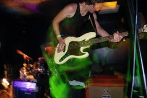 Henry jumps to avoid some Ghostbusters style green ectoplasm!