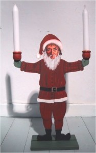 Bob Dylan Santa Bob really got into the Christmas spirit by designing and using enormous candle shaped drumsticks.