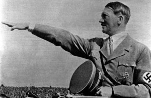 Adolf Hitler "hello mikey wikey it's adolfy wolfy here" - "why isn't he waving back? Am I too old for him or something?"