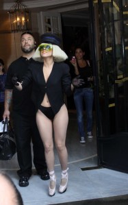 Lady GaGa out of Tremoille hotel