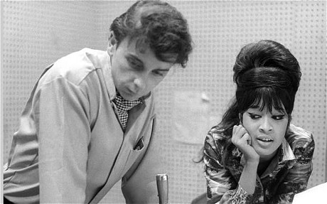 Photo of Phil SPECTOR...UNITED STATES - JANUARY 01: GOLD STAR STUDIOS Photo of Phil SPECTOR, w/Ronnie Bennett of the Ronettes (Photo by Ray Avery/Redferns)